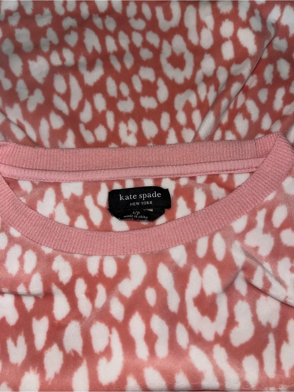 Kate Spade Pink Leopard-Print Pajama Jogger Set